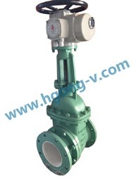 DIN/API electric double disc slag off ceramic gate valve